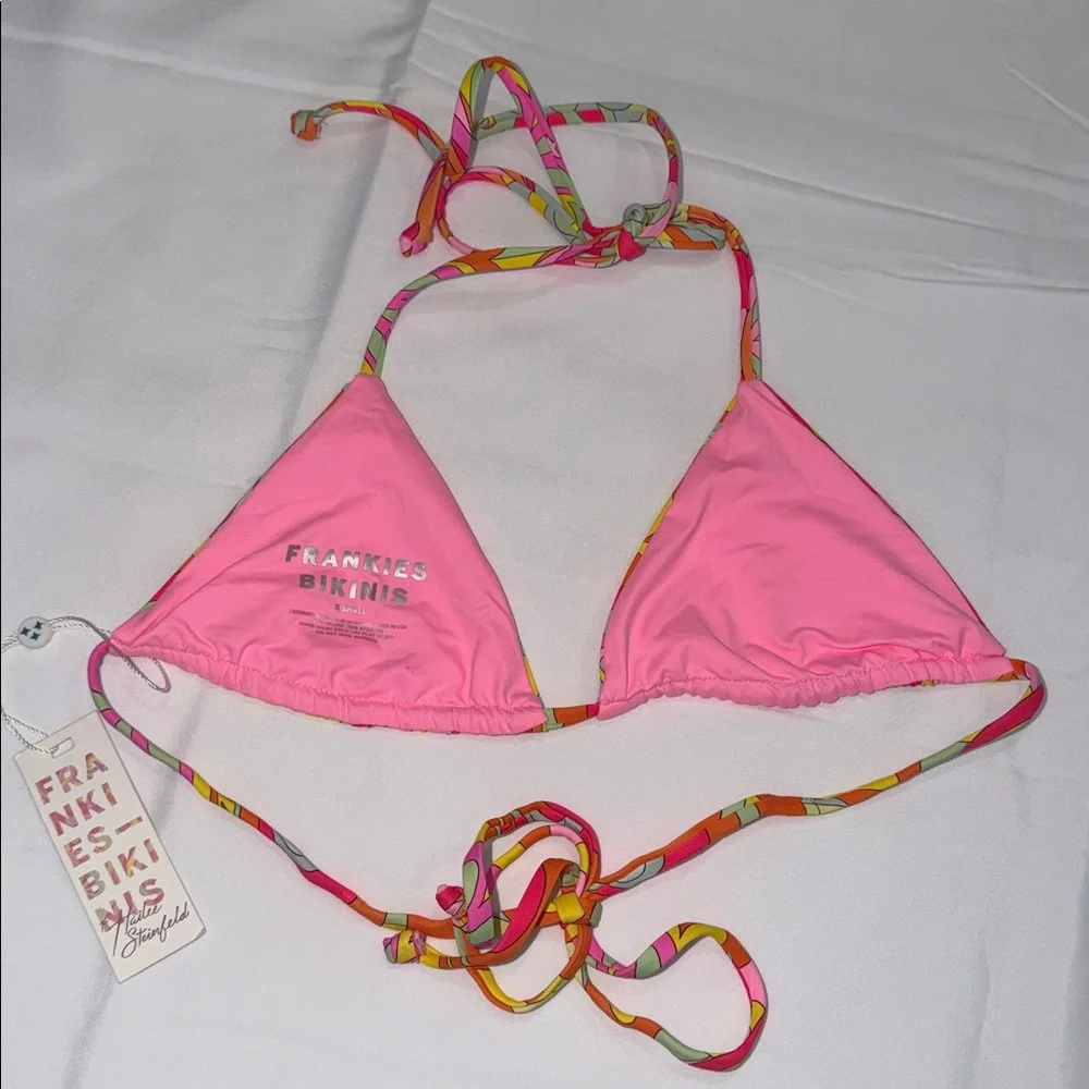 FRANKIES BIKINIS Tia Triangle Bikini Top, XS